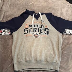 Men's Gray and Navy NY Mets World Series Hoodie